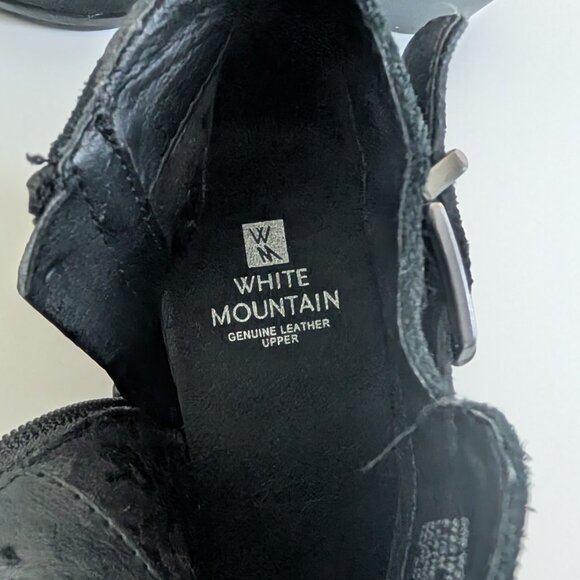 White Mountain Ankle Boot Bootie Black Suede Size 6.5 - Picture 5 of 8